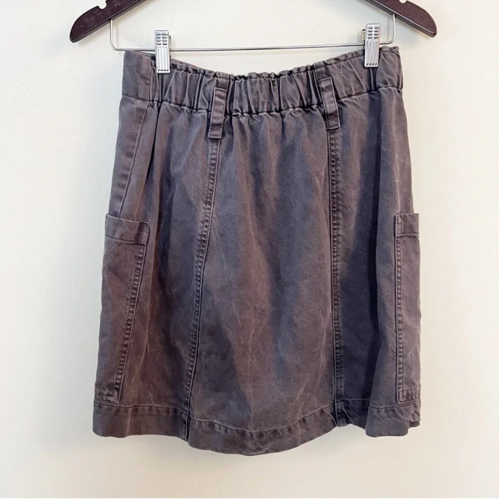 Young Fabulous & Broke Button Front Paperbag Mini Jean Skirt Size Medium Blue